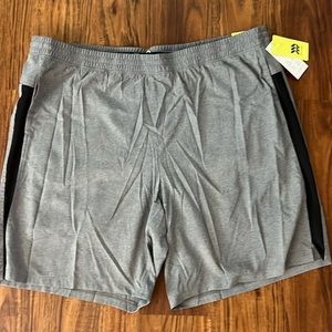 Men’s NWT Gray Black Activewear 9” Running Shorts